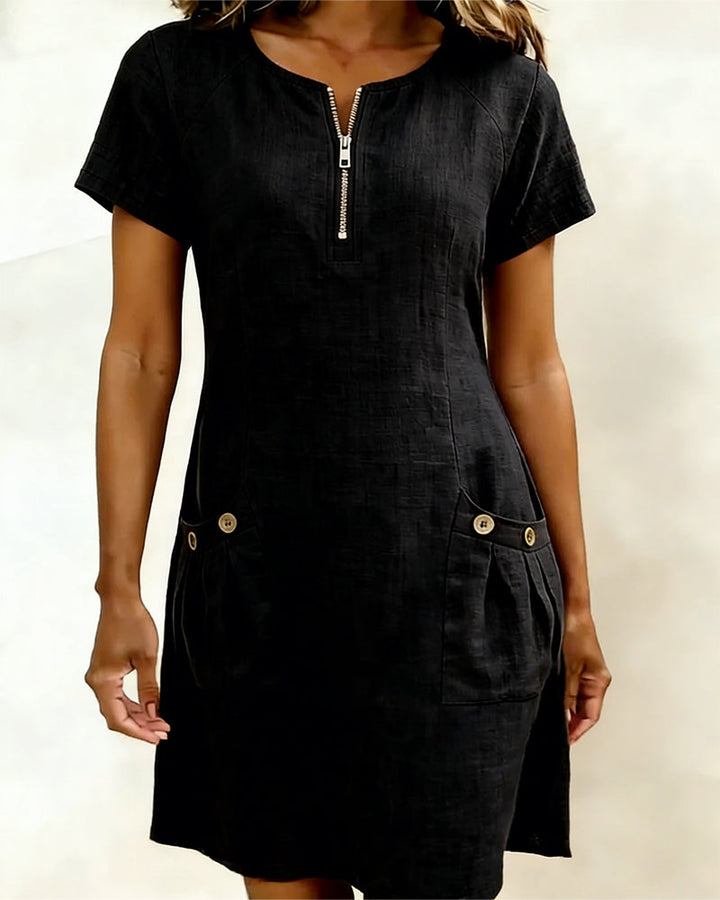 Lina™ | Effortless Cotton-Linen Dress