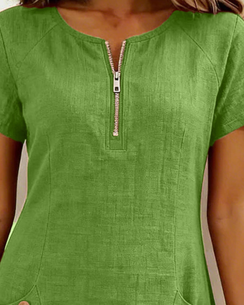 Lina™ | Effortless Cotton-Linen Dress