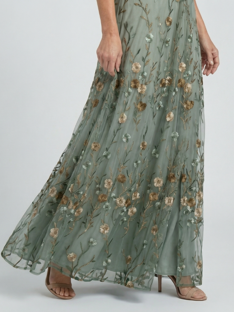 Selora | Floral Flutter Maxi Dress
