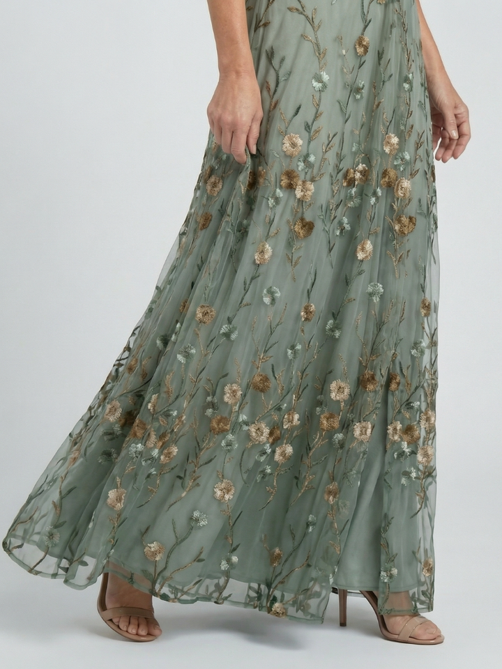 Selora | Floral Flutter Maxi Dress
