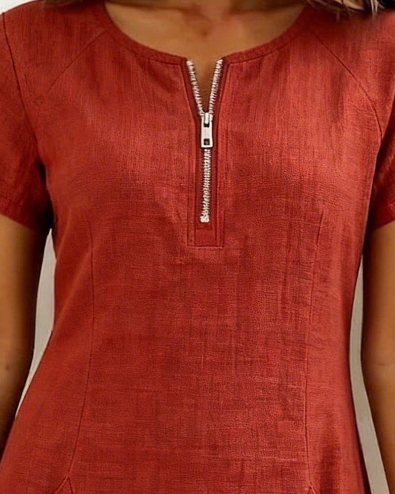 Lina™ | Effortless Cotton-Linen Dress