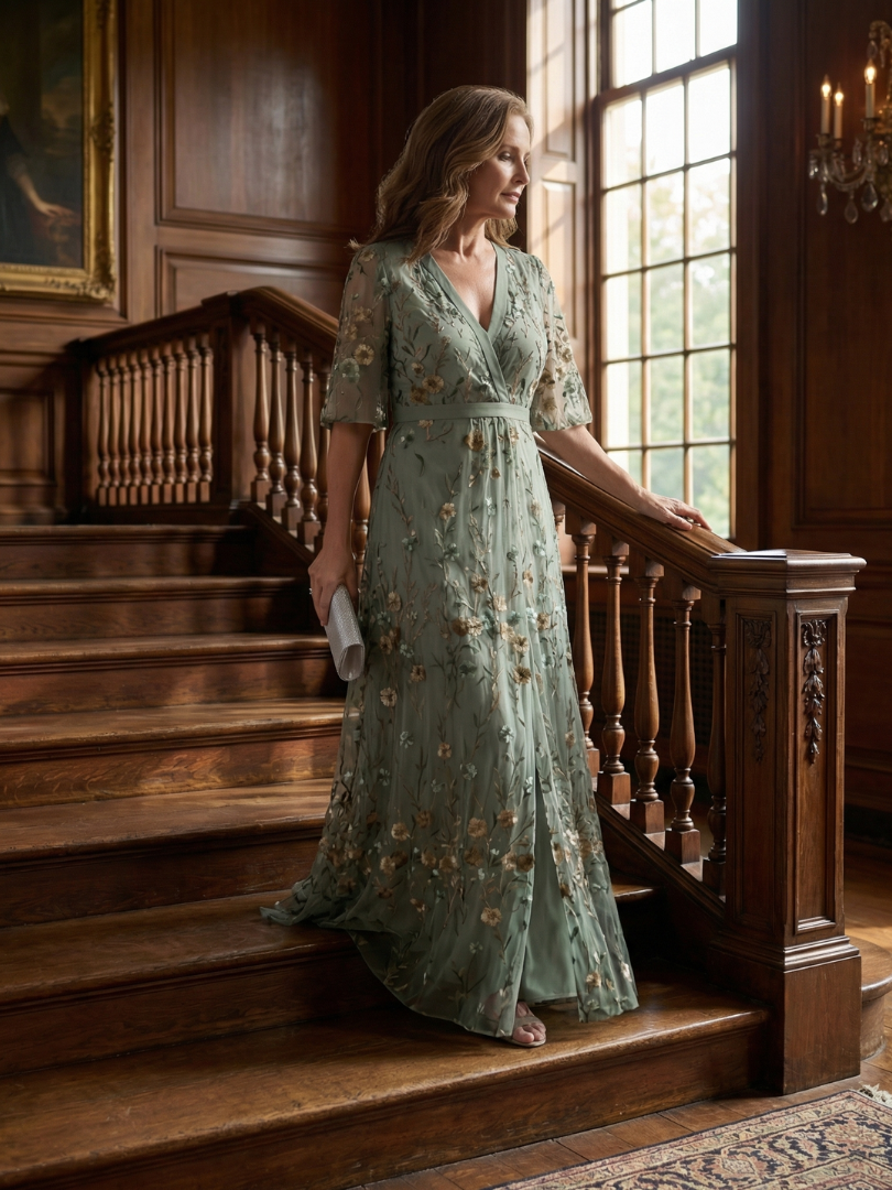 Selora | Floral Flutter Maxi Dress