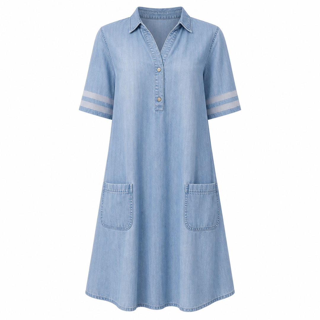 Brittany | Figure Flattering Denim Dress