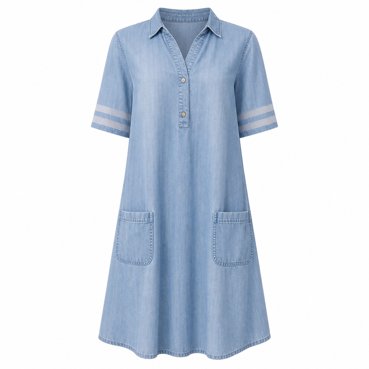 Brittany | Figure Flattering Denim Dress