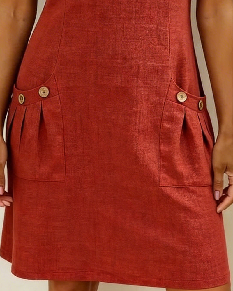 Lina™ | Effortless Cotton-Linen Dress