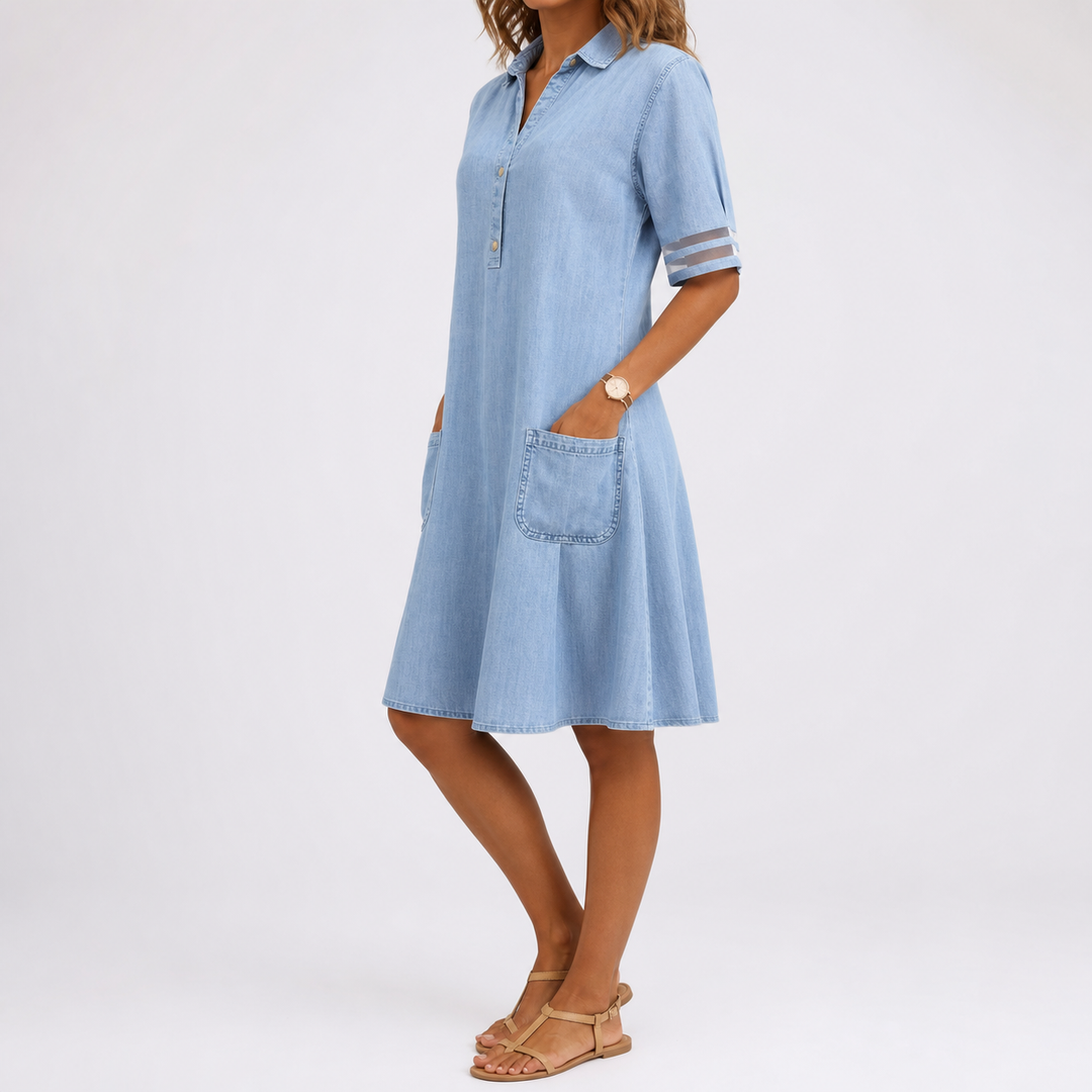 Brittany | Figure Flattering Denim Dress