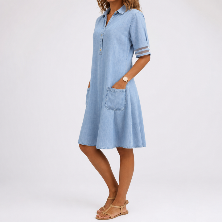 Brittany | Figure Flattering Denim Dress