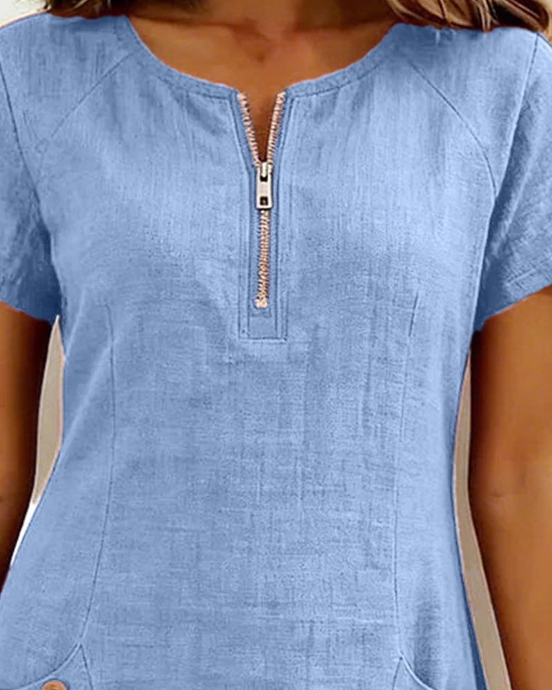Lina™ | Effortless Cotton-Linen Dress