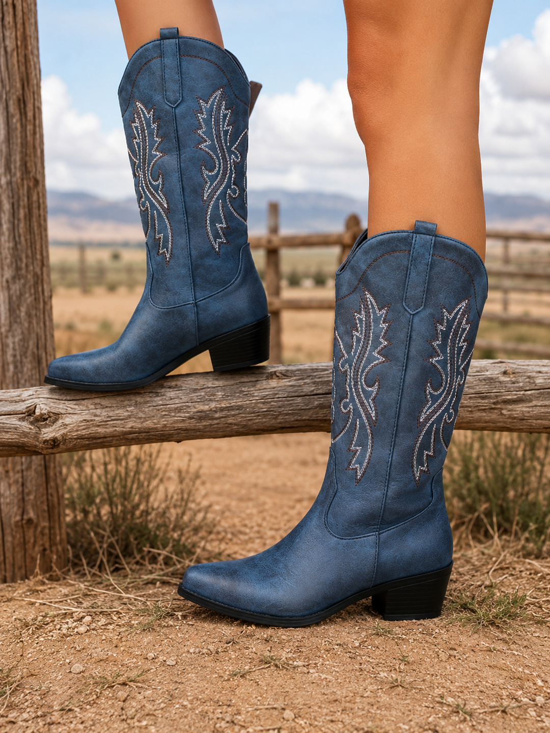 Cerys | Embroidered Western Fashion Boots