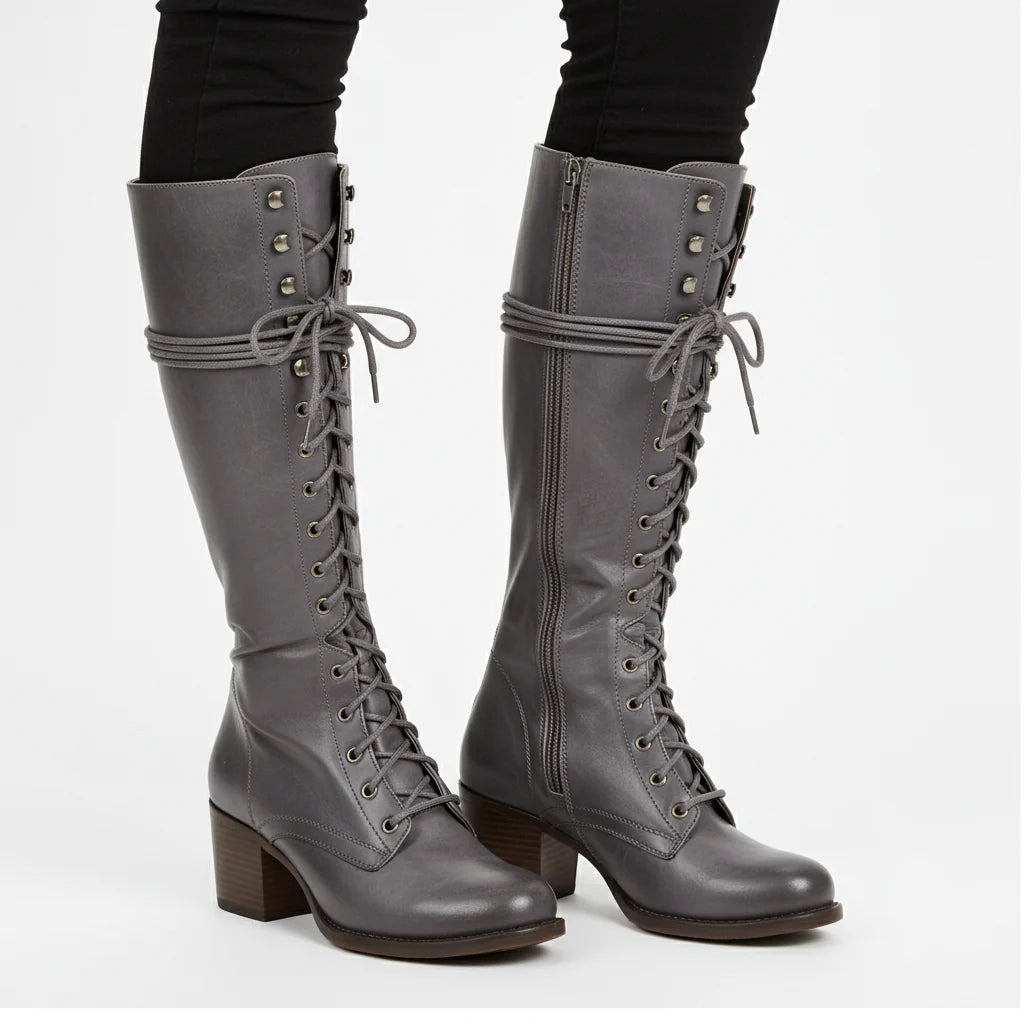 Women's Orthopedic Lace-Up Leather Boots