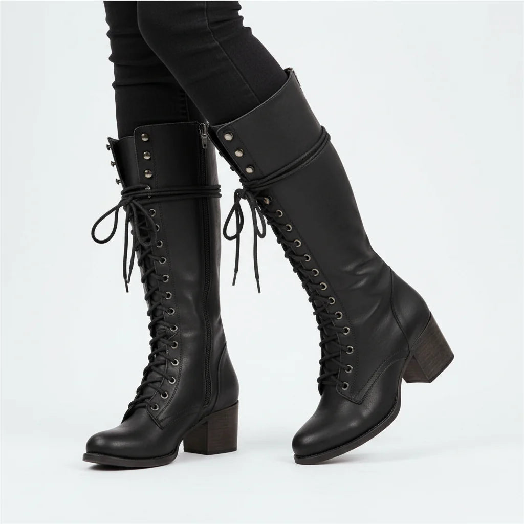 Women's Orthopedic Lace-Up Leather Boots