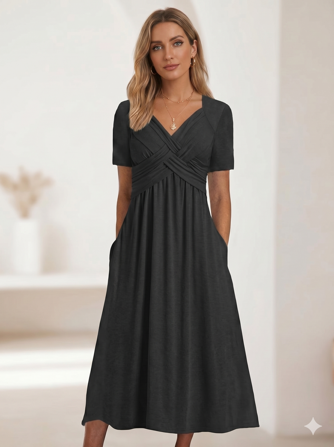 Isadora | Elegant A-Line Midi Dress