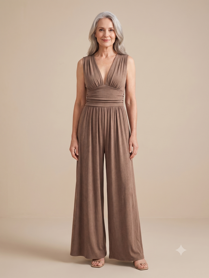CHARITY – Chic Sleeveless Wide-Leg Jumpsuit