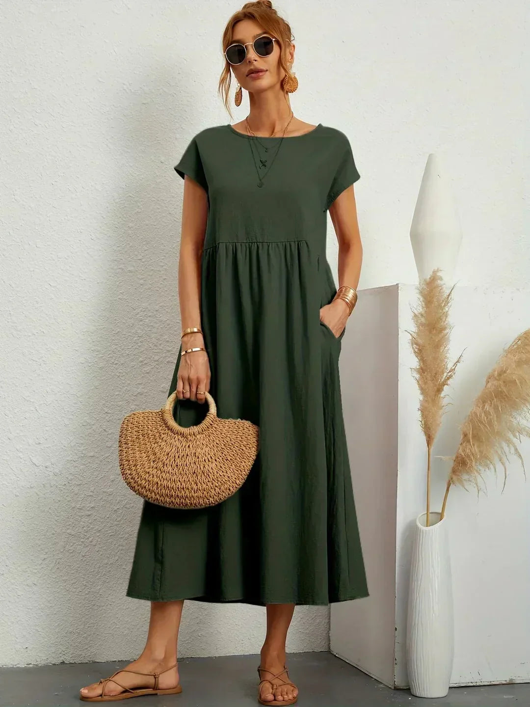 SEGOVIA | Effortless Midi Dress with Timeless Elegance