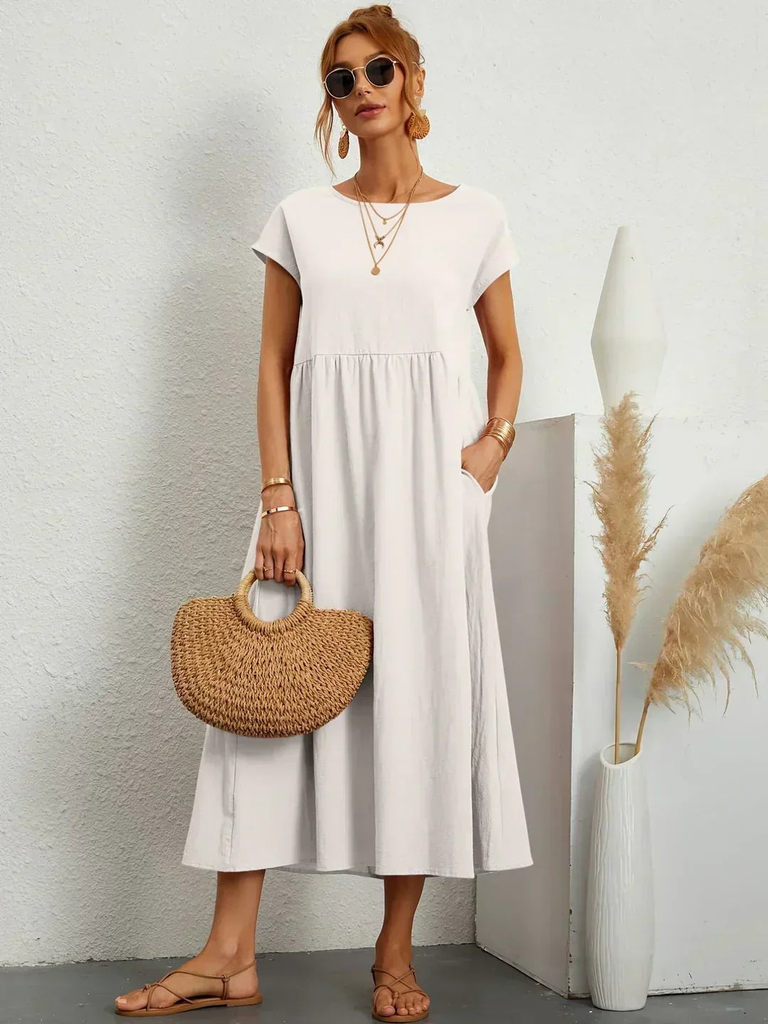 SEGOVIA | Effortless Midi Dress with Timeless Elegance