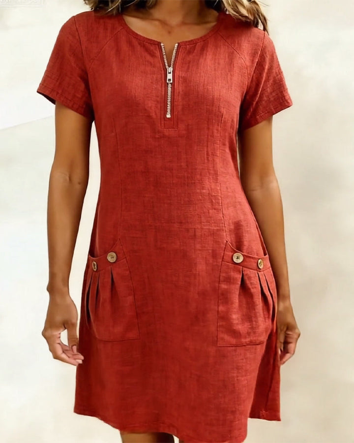 Lina™ | Effortless Cotton-Linen Dress