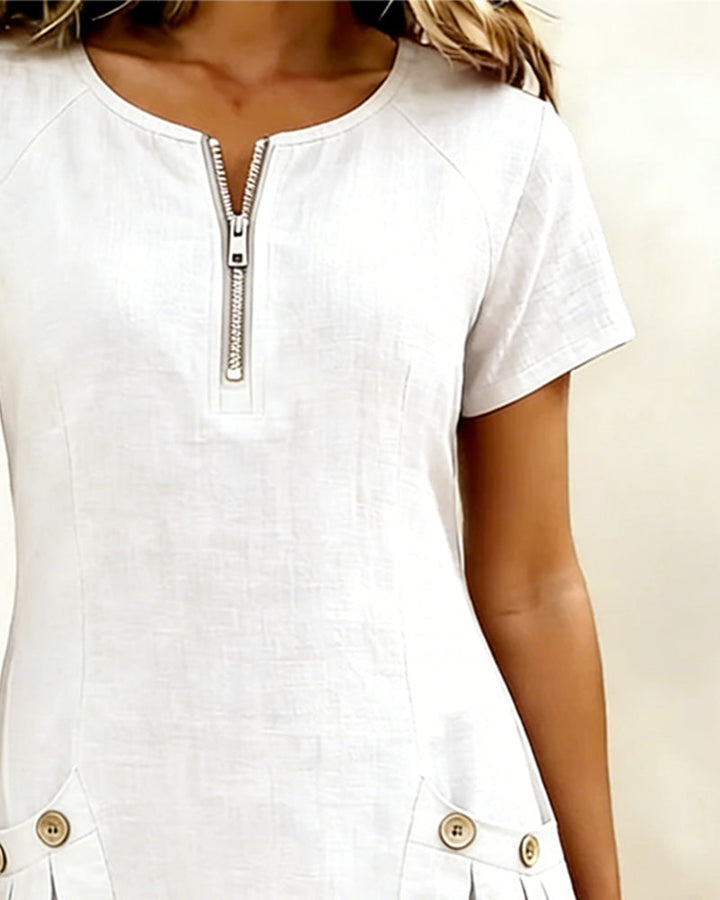 Lina™ | Effortless Cotton-Linen Dress