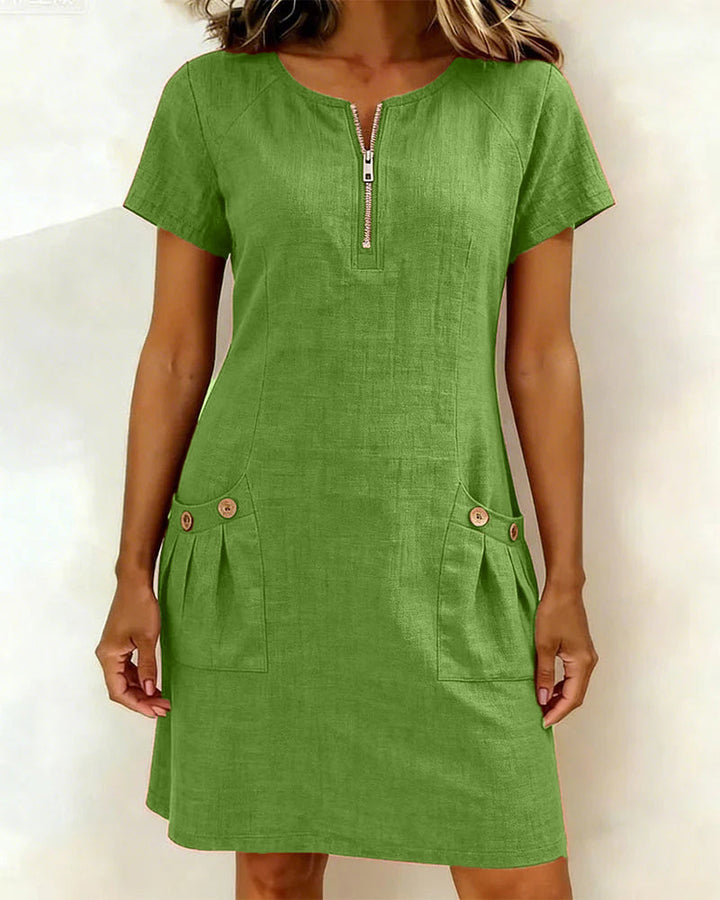 Lina™ | Effortless Cotton-Linen Dress