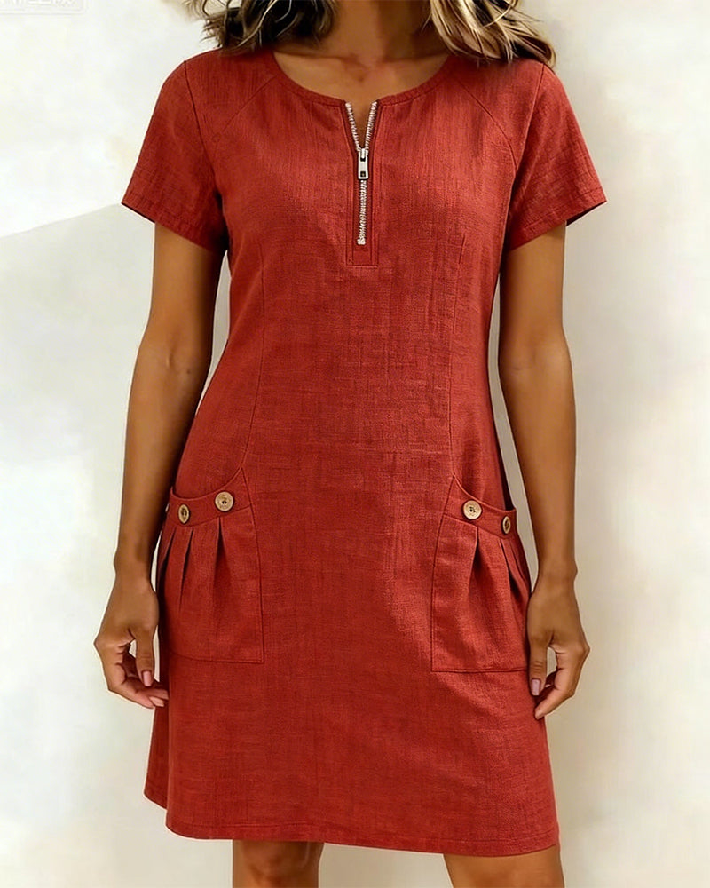 Lina™ | Effortless Cotton-Linen Dress
