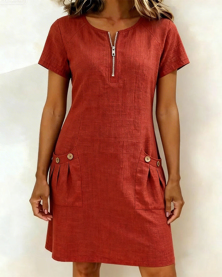Lina™ | Effortless Cotton-Linen Dress