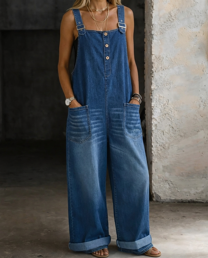 Brooke™ | Pocket Bib Denim Overalls