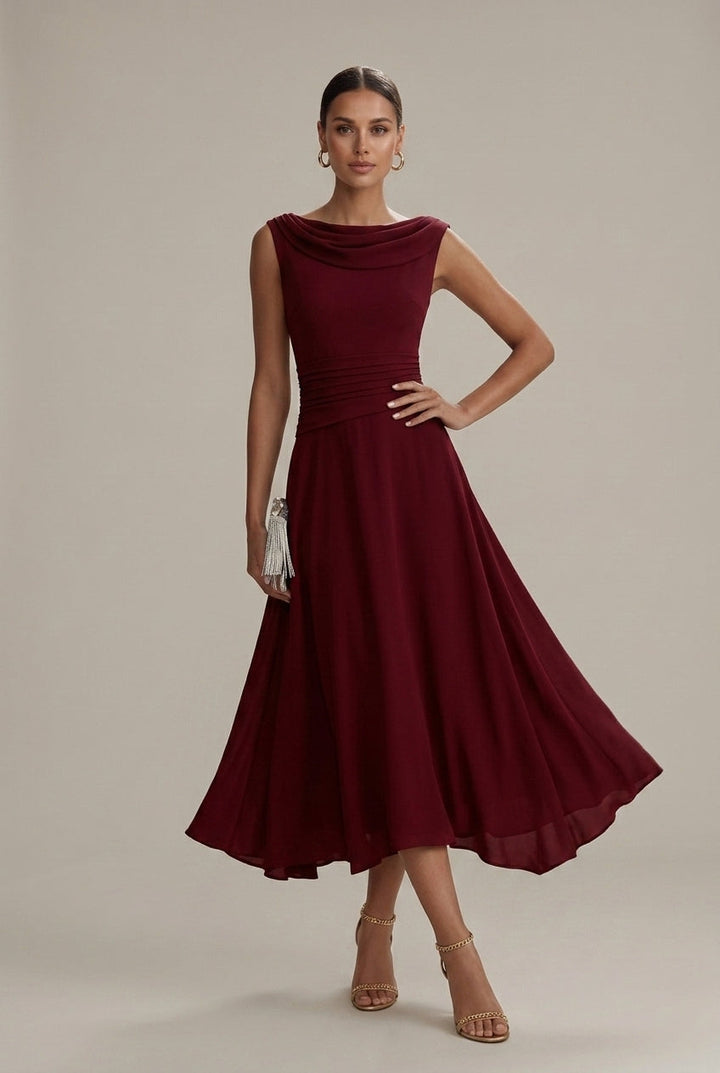 Lara | Draped Midi Dress